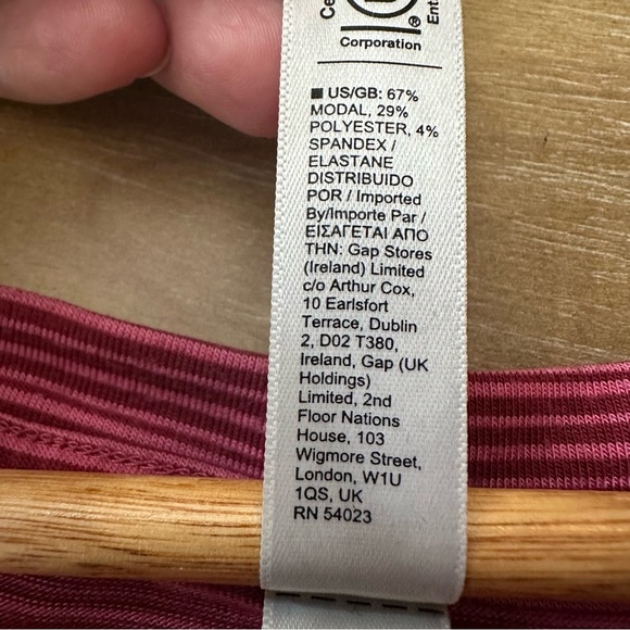 Athleta Women Cloudlight Stratus Pink Striped Top Long Sleeve Pullover Medium - Picture 8 of 8